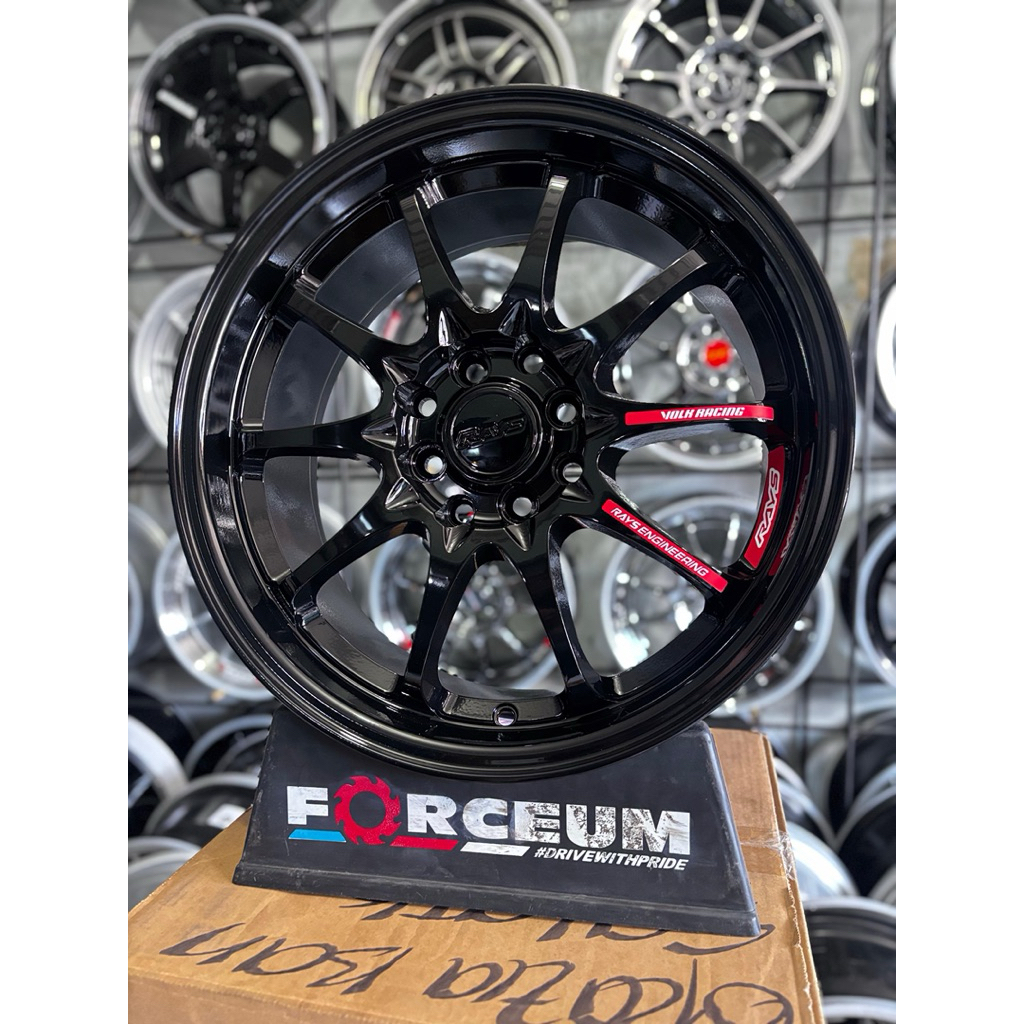 velg ce28 r16 black glossy lebar 7 et42 kondisi baru