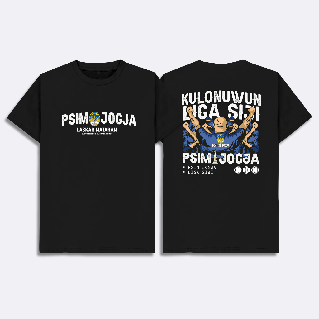 Kaos PSIM Jogja Laskar Mataram Baju Distro Bola Casual Suporter PSIM Yogyakarta
