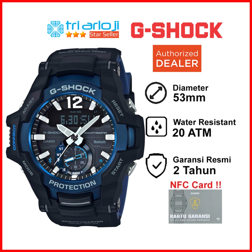 Casio G-Shock GR-B100-1A2DR Jam Tangan Pria GSHOCK GRAVITY MASTER GR-B100-1A2 GR B100 1A2DR GRB100