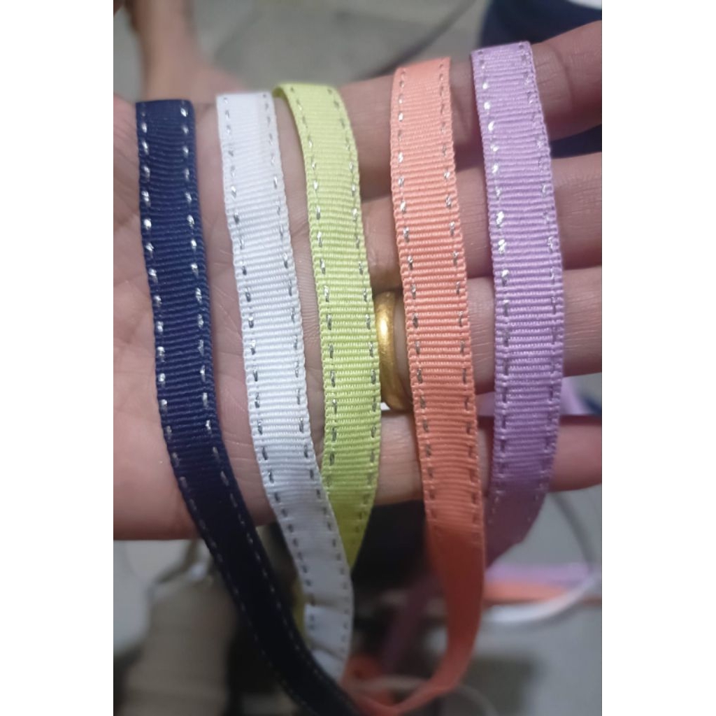 Pita baju bahan poliester lebar 1 cm