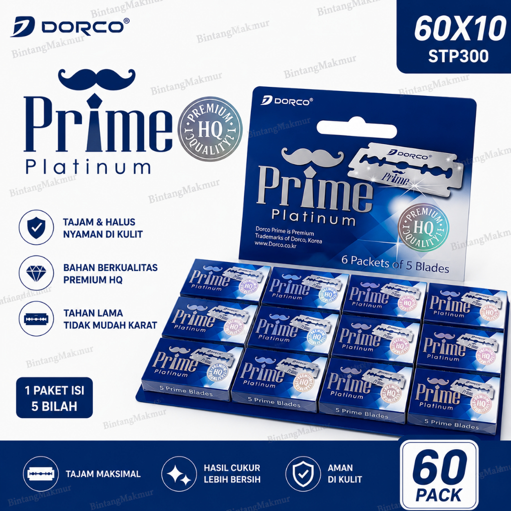 Pisau cukur Silet Dorco Prime Platinum STP-300