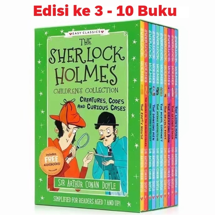 Sherlock Holmes FULL SET buku Edisi 1 - 3  Setiap Edisi ada 10 Buku - Free Audiobook Sherlock Holmes