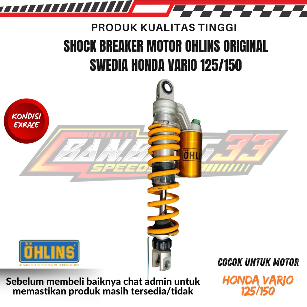 Shockbreaker Ohlins Swedia Original Honda Vario 125/150