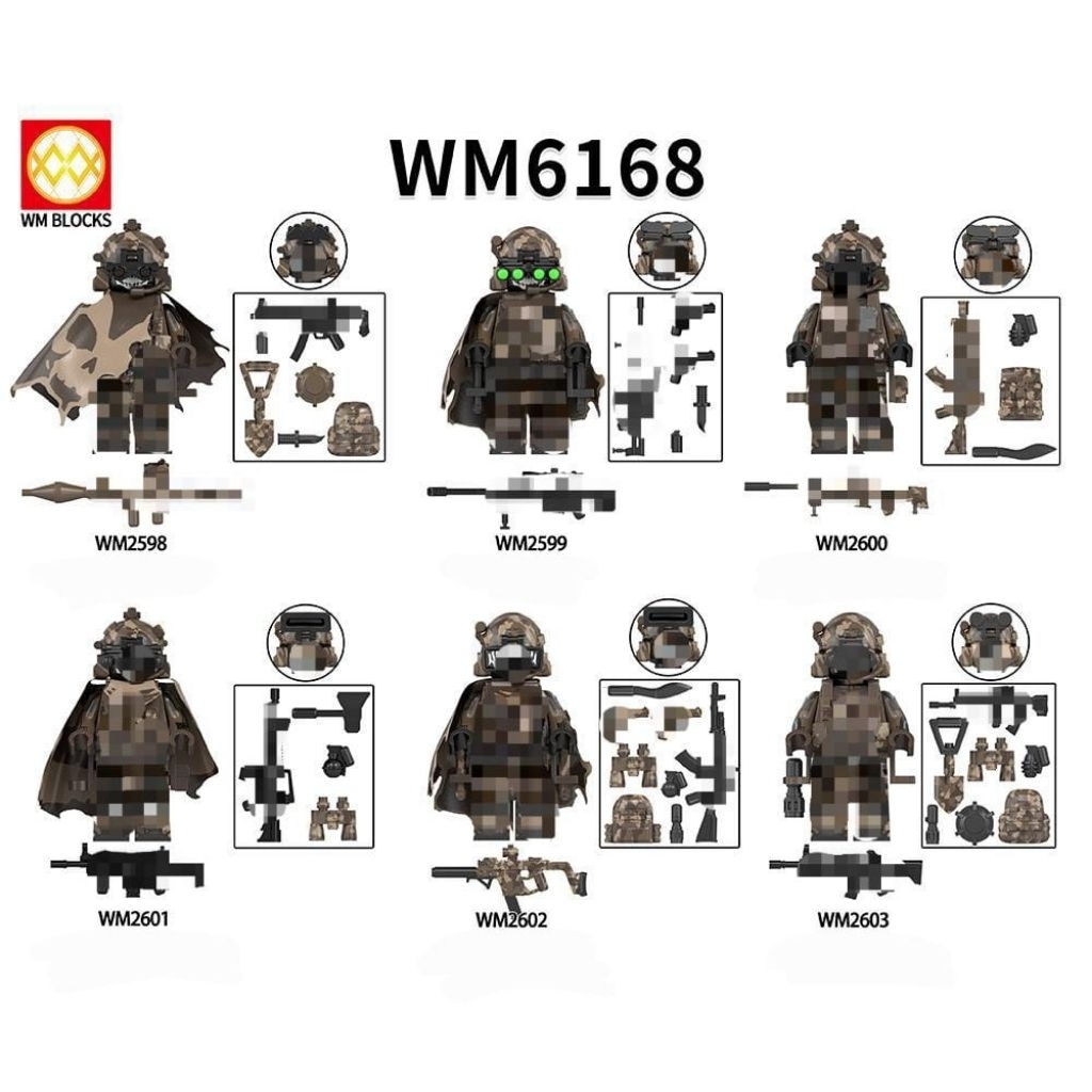 PGM mainan figur army figure military karakter WM6168