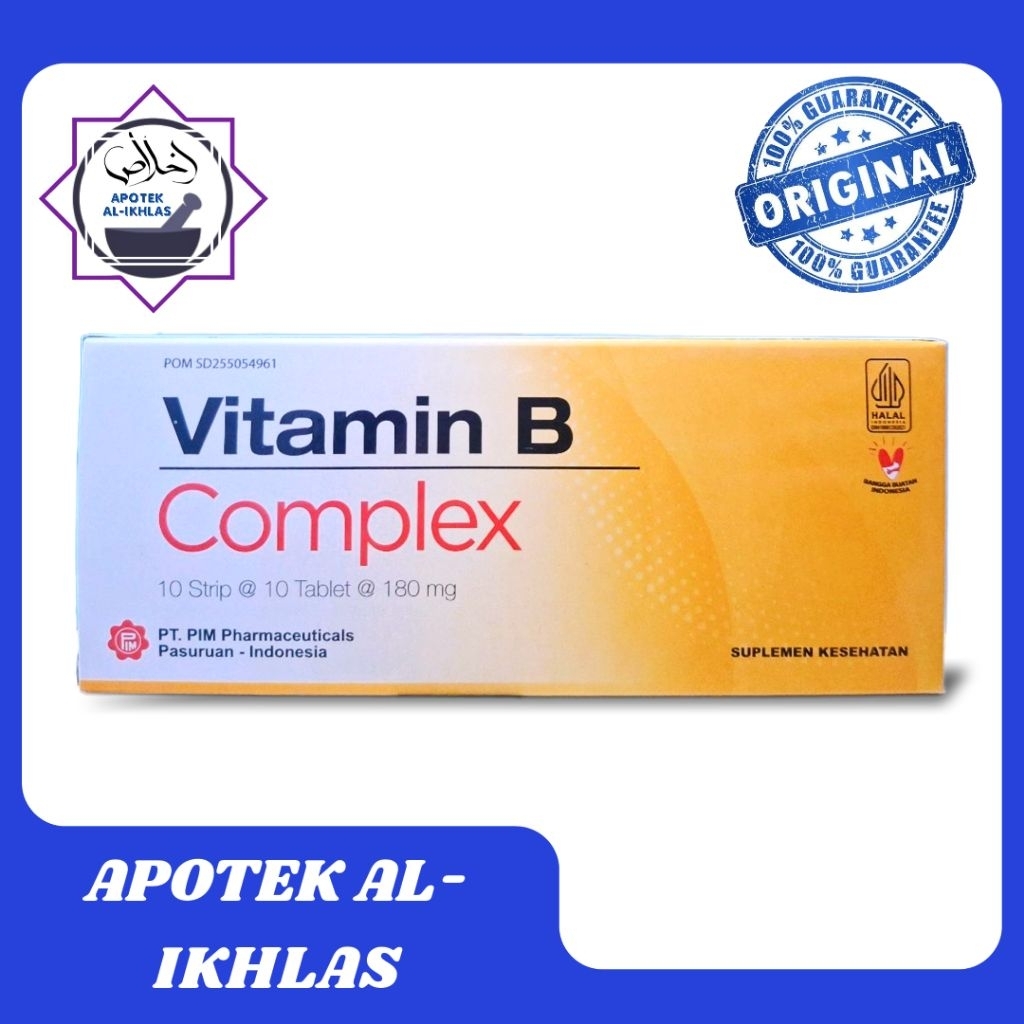 Vitamin B Complex PIM (100 Tablet/Box)