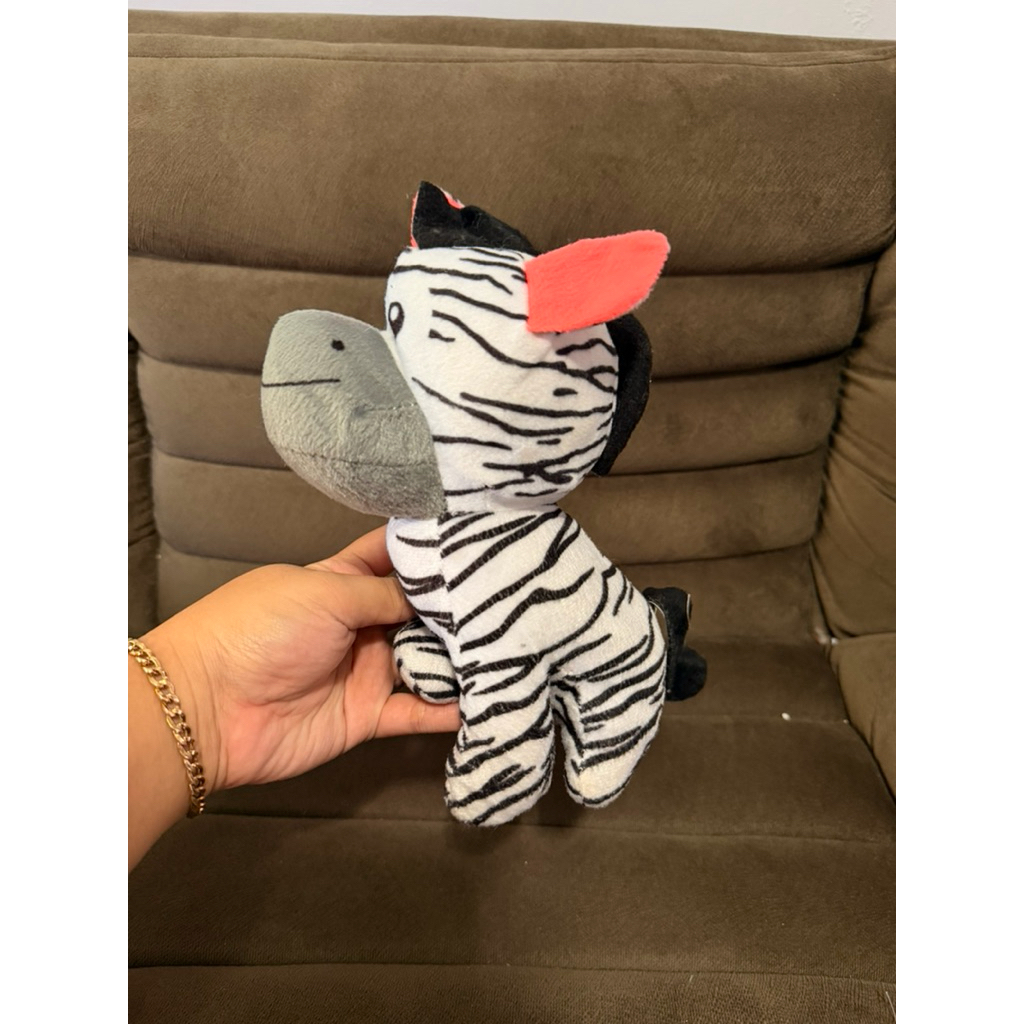 Boneka kado/koleksi hewan Zebra bananas original
