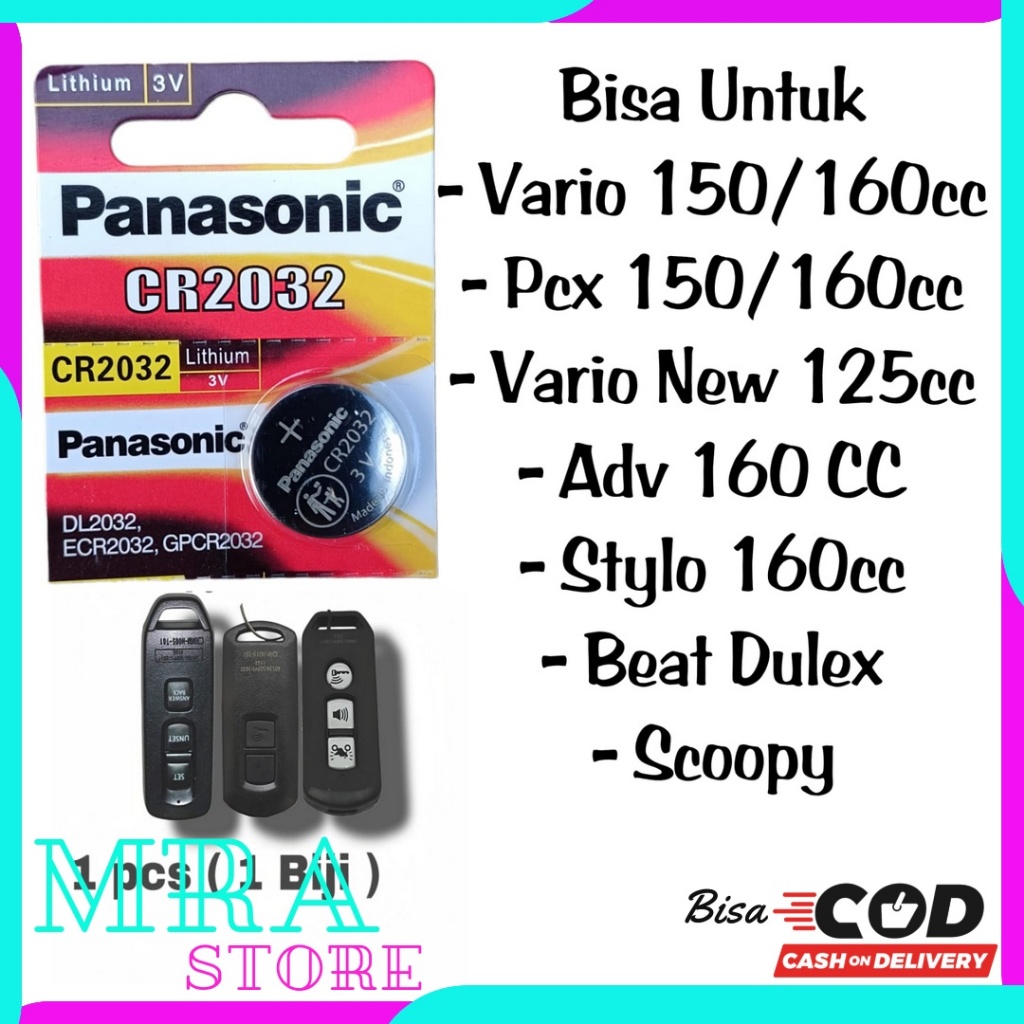 BATERAI KUNCI REMOT MOTOR HONDA SCOOPY 2021 2022 2023 2024 2025 BATRE BATTERY CR2032