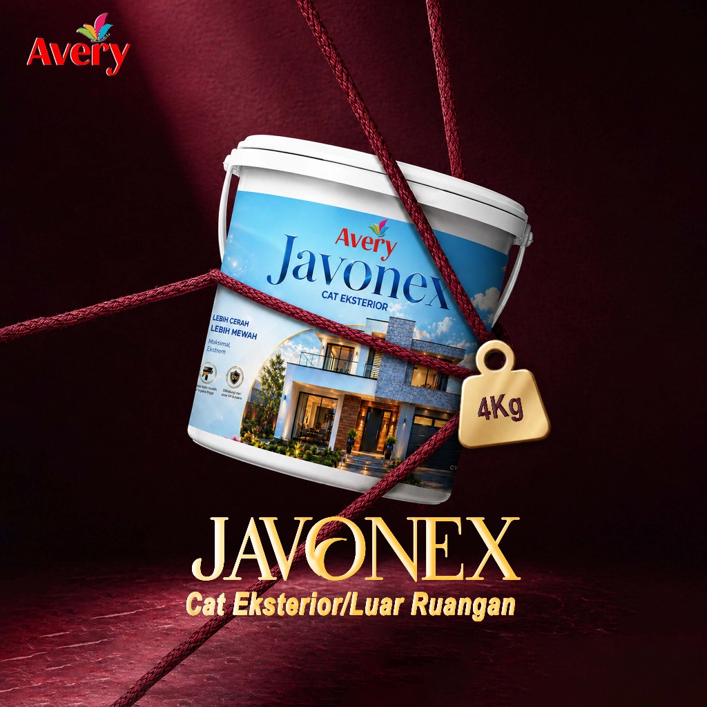 AVERY Javonex Cat Eksterior 4KG – Cat Tembok Exterior Rumah Tahan Panas Matahari & Hujan