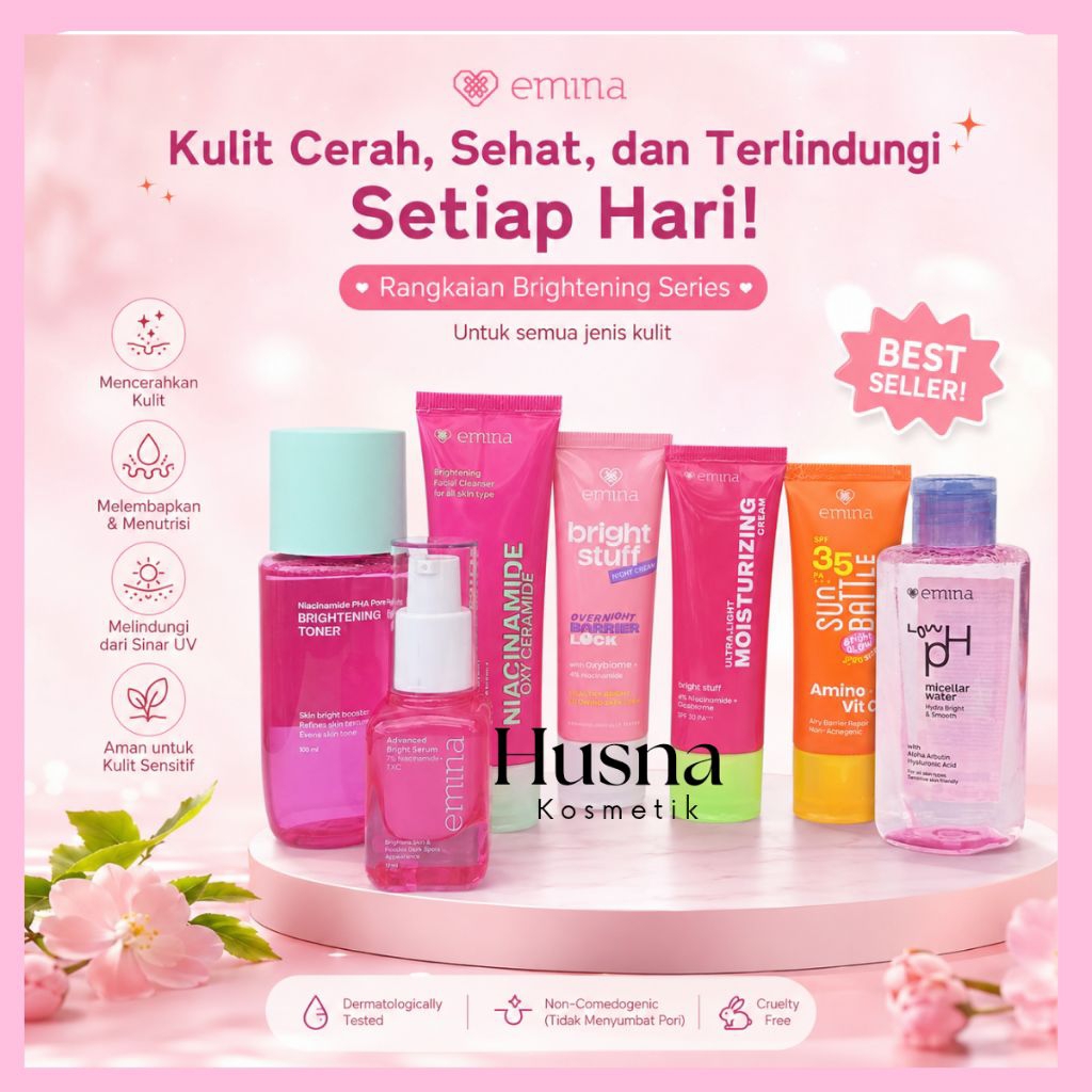 EMINA 1 PAKET BRIGHT STUFF LENGKAP 7 PRODUK