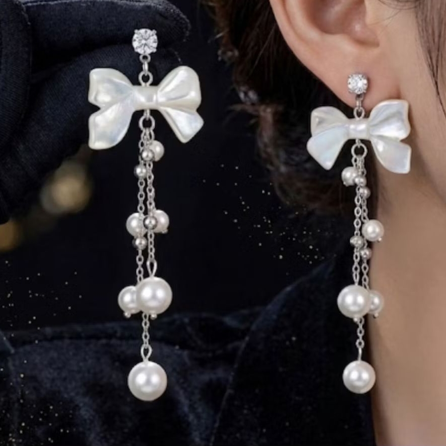 A-58 ANTING PITA MUTIARA JUNTAI PANJANG PESTA