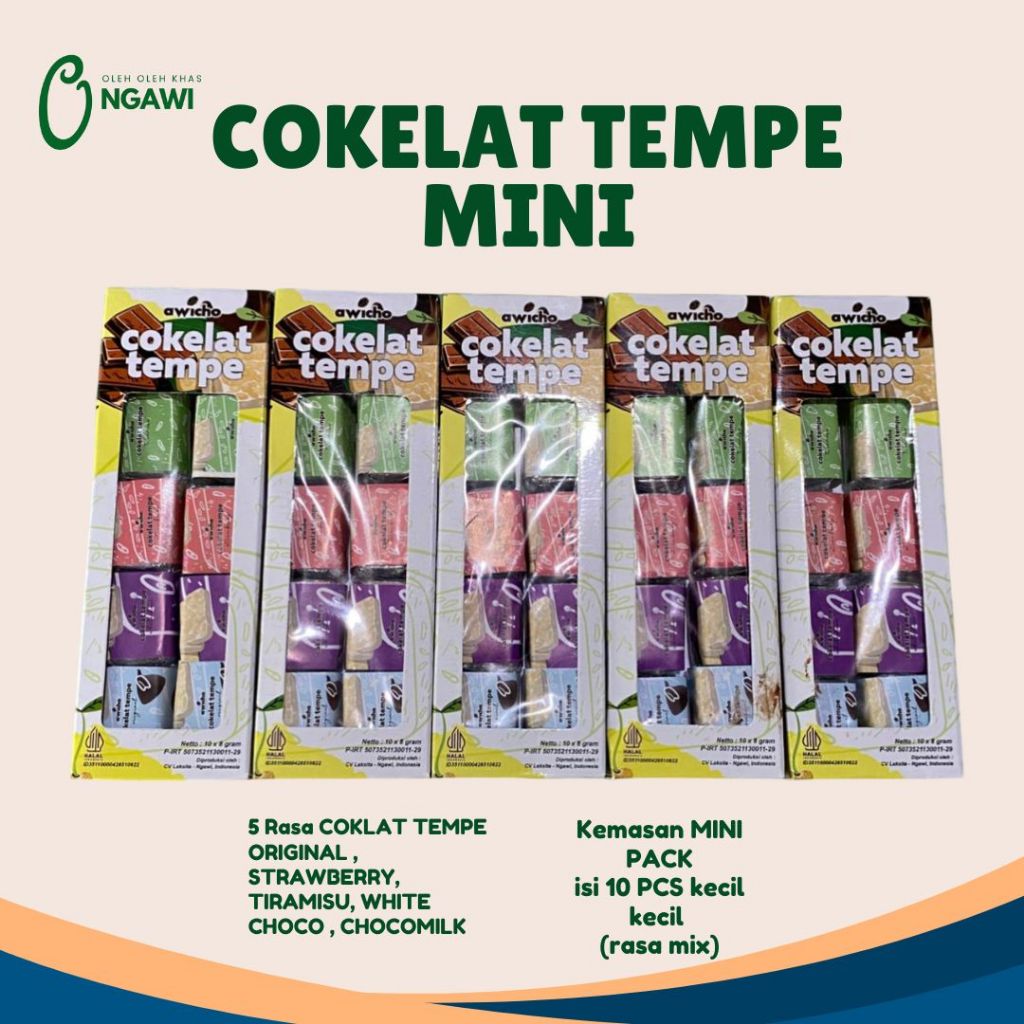 Coklat tempe mini, coklat mini, coklat awicho, coklat ngawi, coklat tempe