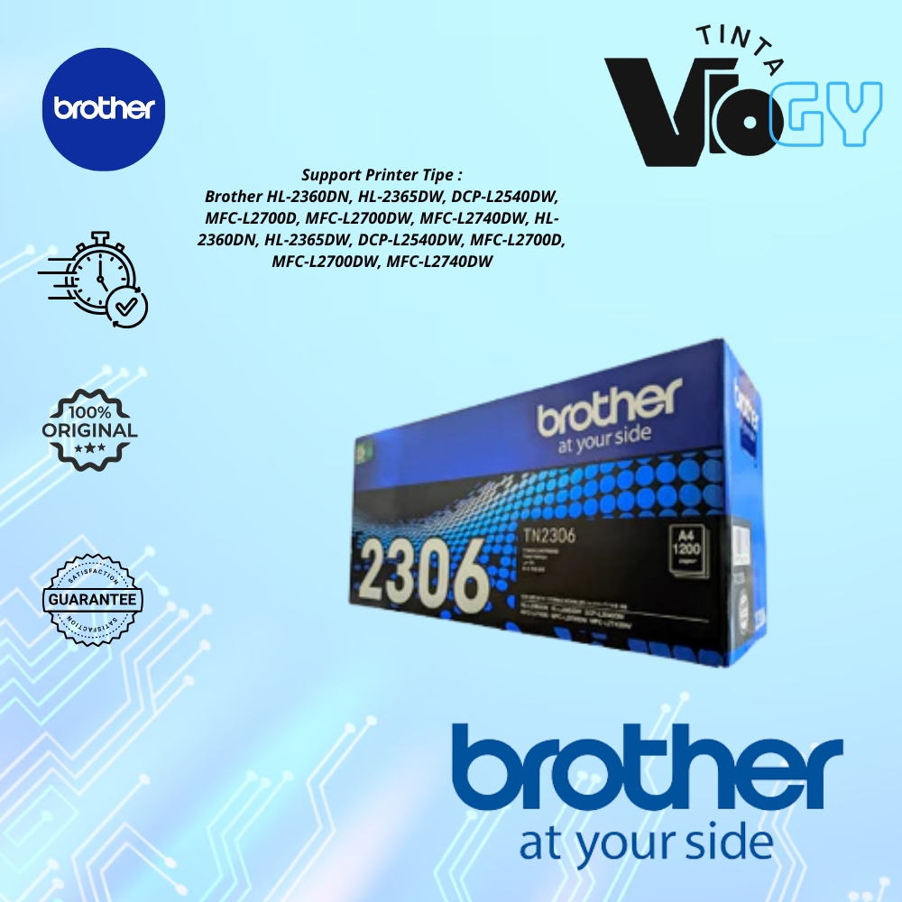 Toner Brother TN 2306 TN-2306 TN2306 Black Original 100%