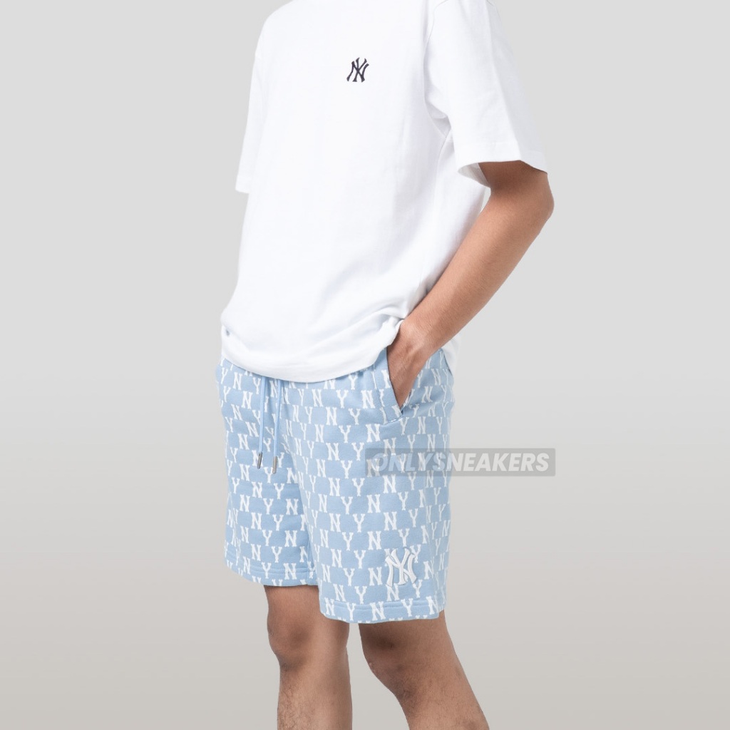 MLB KOREA NEW YORK YANKEES MONOGRAM BLUE SHORT PANTS