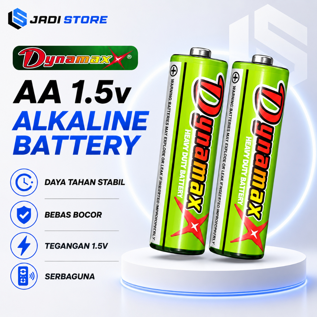 Dynamax Baterai AA A2 1.5V Alkaline Battery untuk Jam Dinding Mainan Anak Remote TV AC Mouse Wireles
