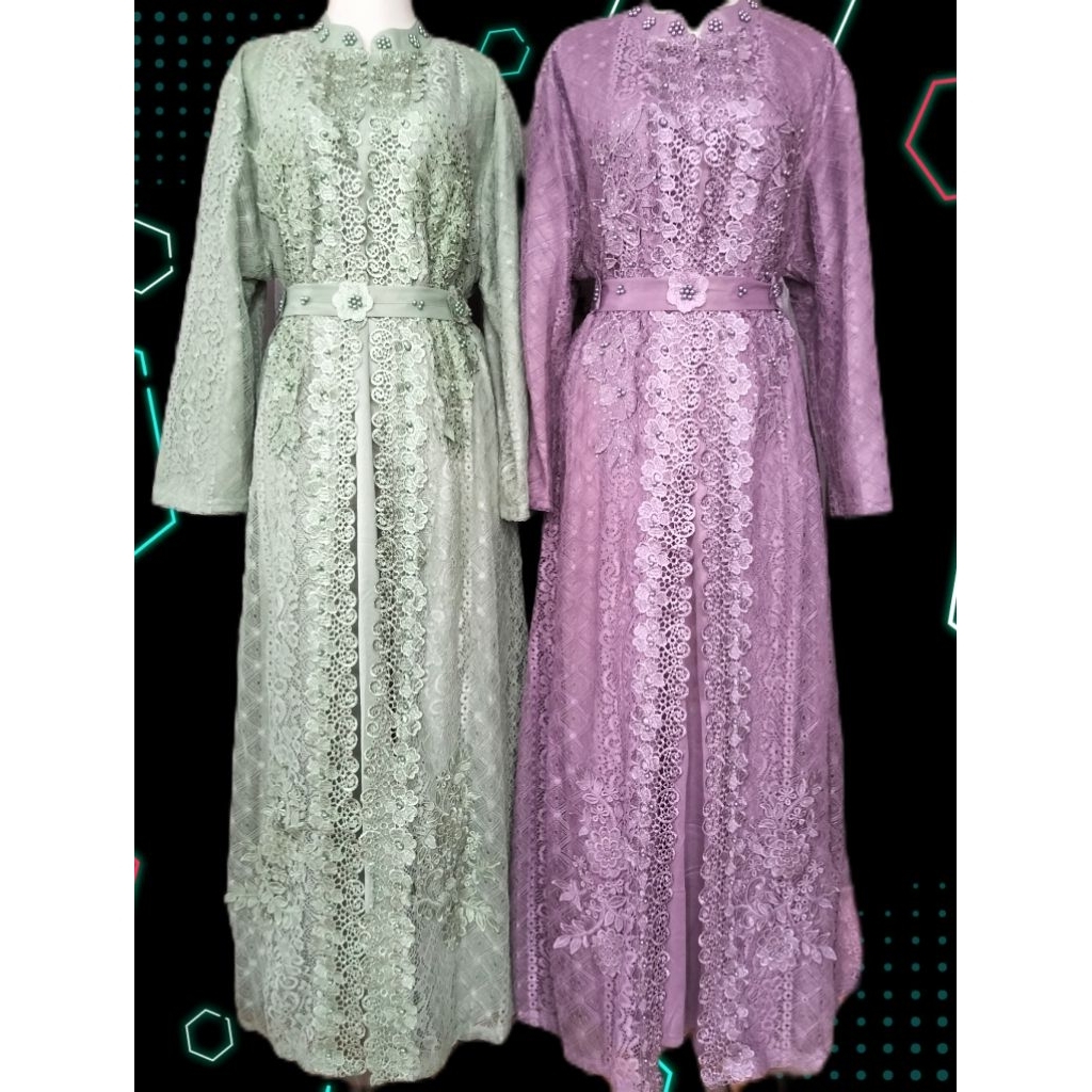 Gamis Brokat Pesta Ld 140