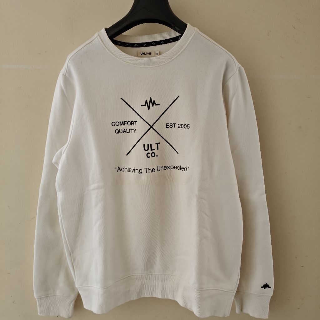 CREWNECK JACKET FULL WHITE BERSIH BY UNLIMIT