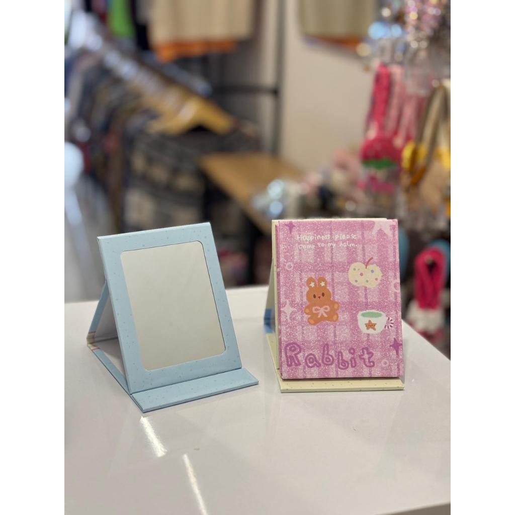 Cermin Lipat Buku Kecil Cermin Mini lipat Cermin Lucu Cute Karakter Mirror Flip Cermin lipat Travel 