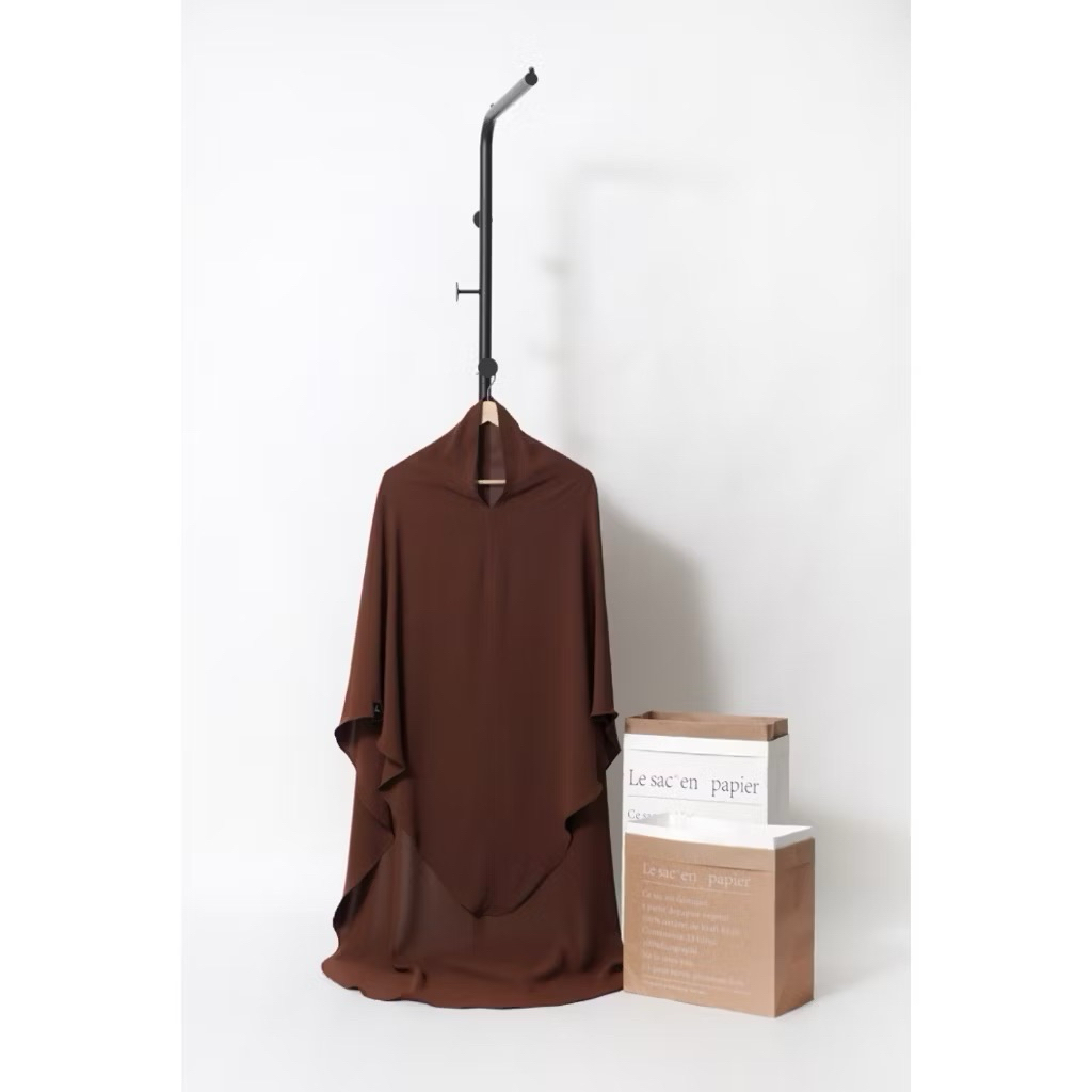 Preloved Khimar Nonpad Himosly PL caramel | Bukan Sofni Aljenna Elmadina