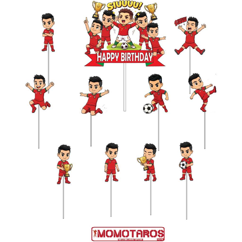 Topper cake Cristiano Ronaldo Cartoon chibi