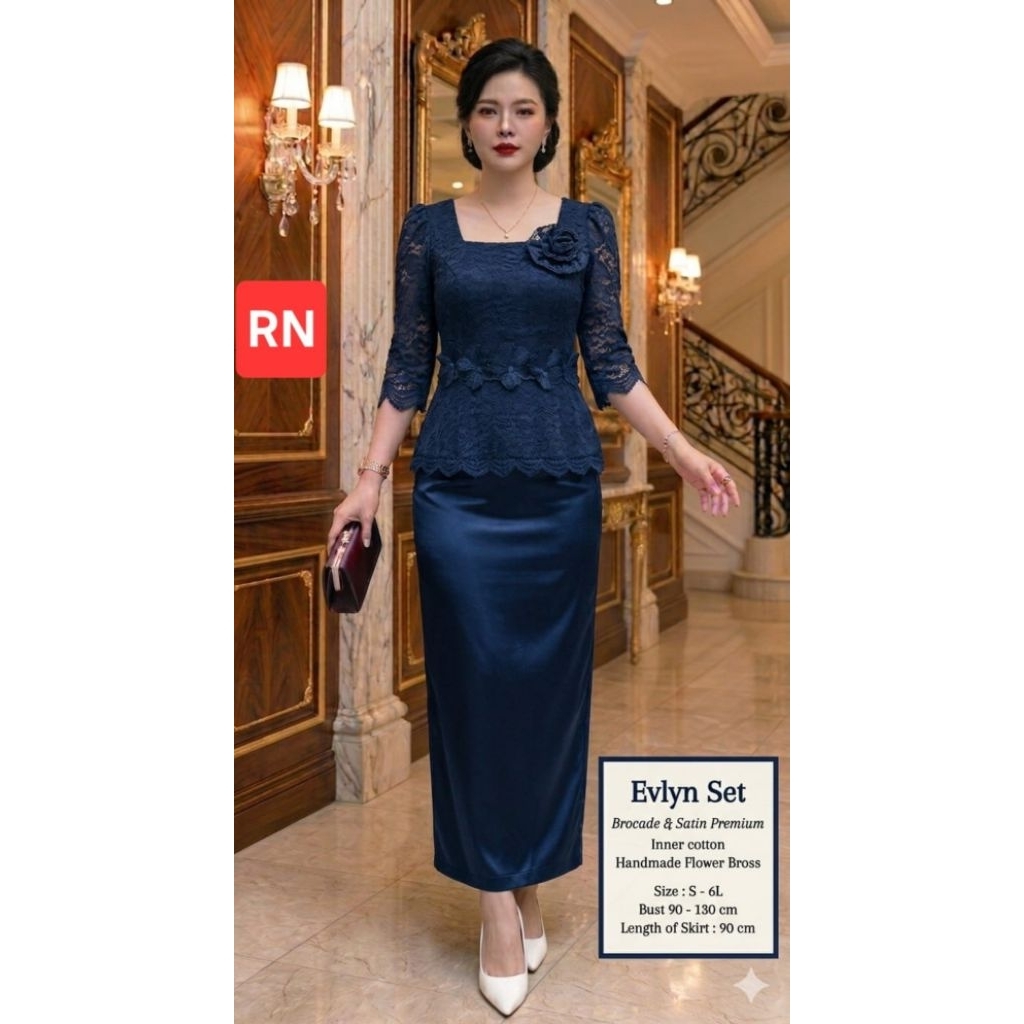 Set Blus dan Rok Mewah