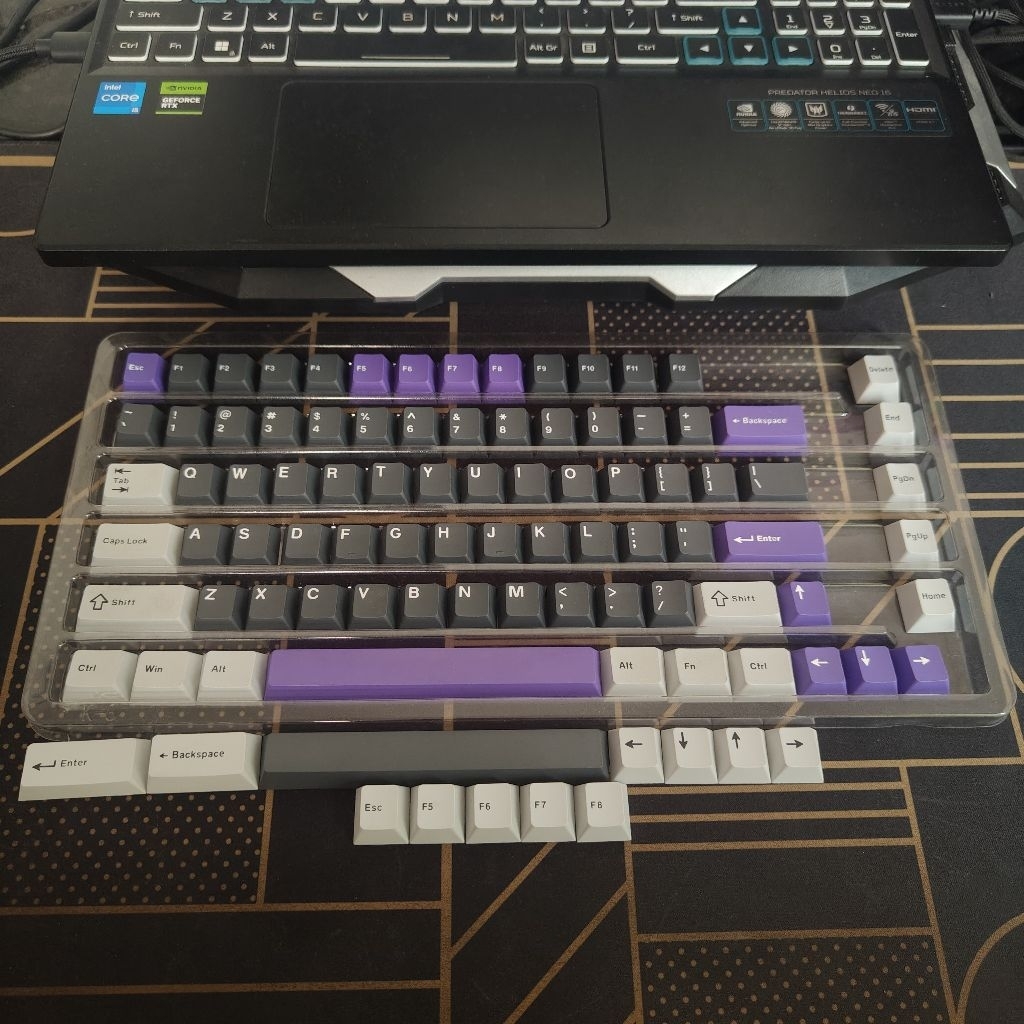 Keycaps Copotan Furycube F75 Ulta - Grey Purple