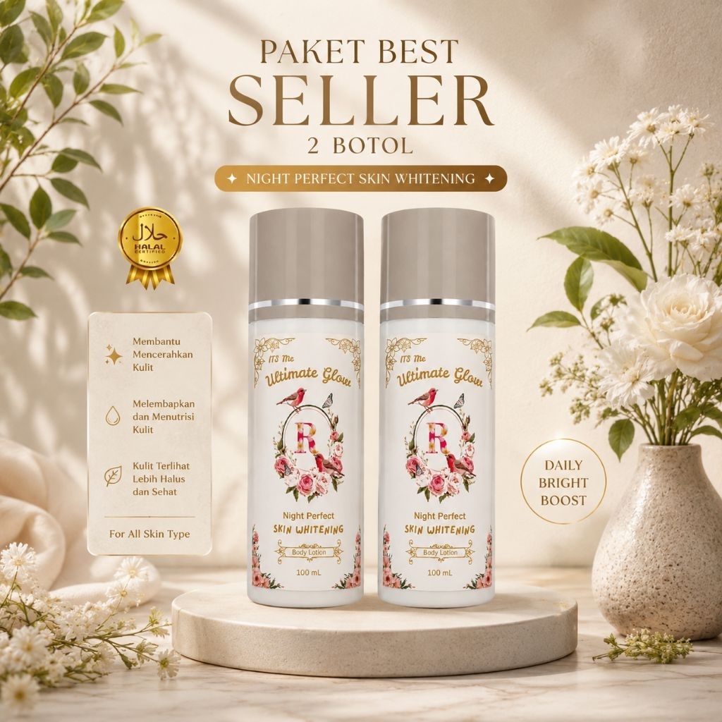 (BUY1GET1) HB ITS ME ULTIMATE GLOW 7X / HB Pemutih Badan / Lotion Pemutih