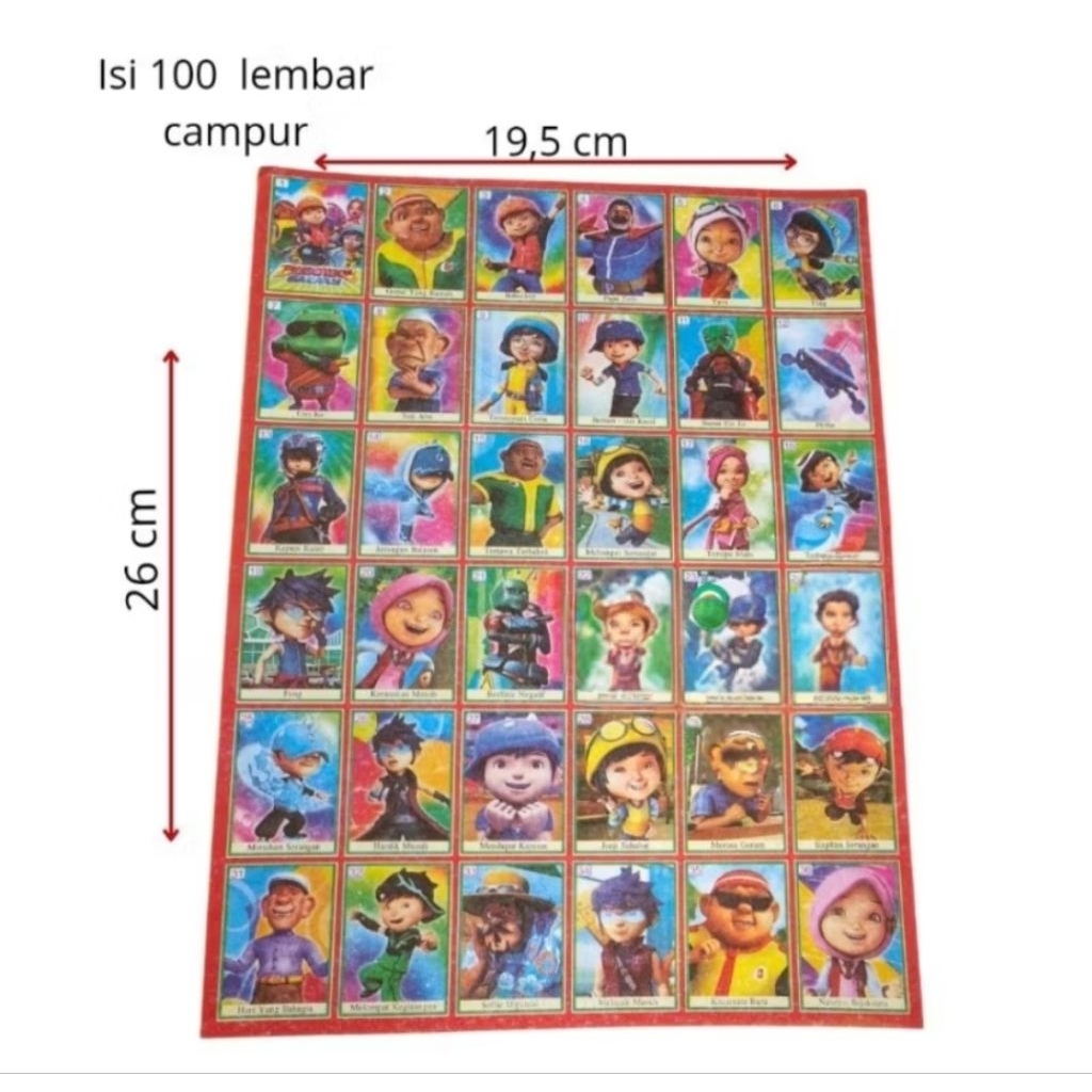 Mainan Gambaran Umbul Jadul 100 Lembar - isi 36 mata gambar umbul gambar Wayang mix