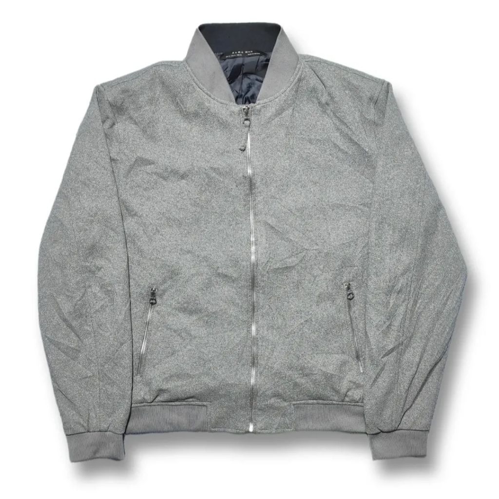 jaket bomber zaraman abu-abu (Rp.180)