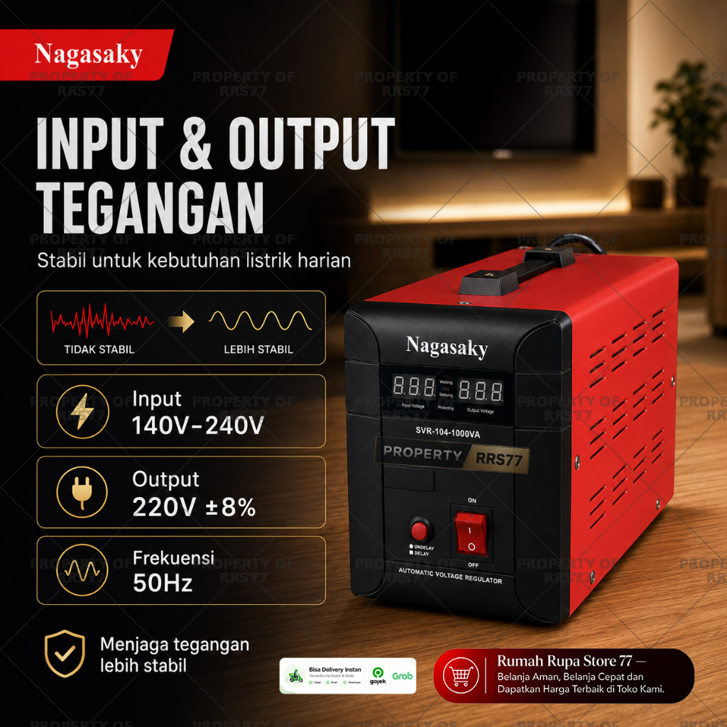 Stavol stabilizer Nagasaky SVR 104 1000W digital otomatis