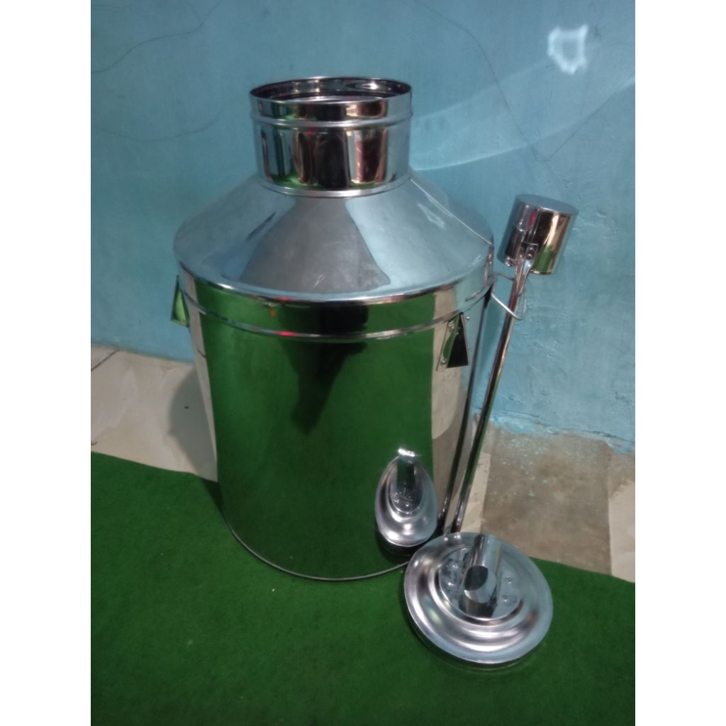 dandang bajigur/tong bandrek/sekoteng/stainless ukuran 40cm tebal asli