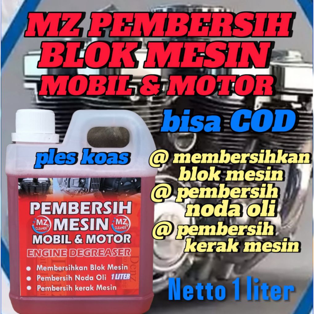 PEMBERSIH MESIN AUTO DETAILING 1 liter PEMBERSIH KERAK BLOK MESIN 5X AMPUH DLL