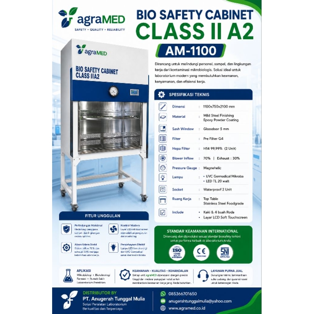 biosafety cabinet laboratorium LCD soft touchscreen standar NSF