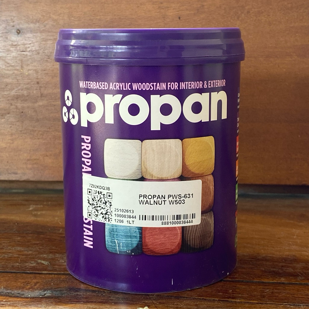 PROPAN Waterbased Wood Stain PWS-631 warna WALNUT W503 ukuran 1 Liter