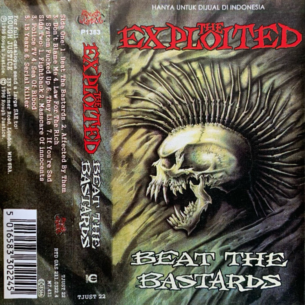 Kaset Pita The Exploited - Beat The Bastards (1996 Rough Justice)
