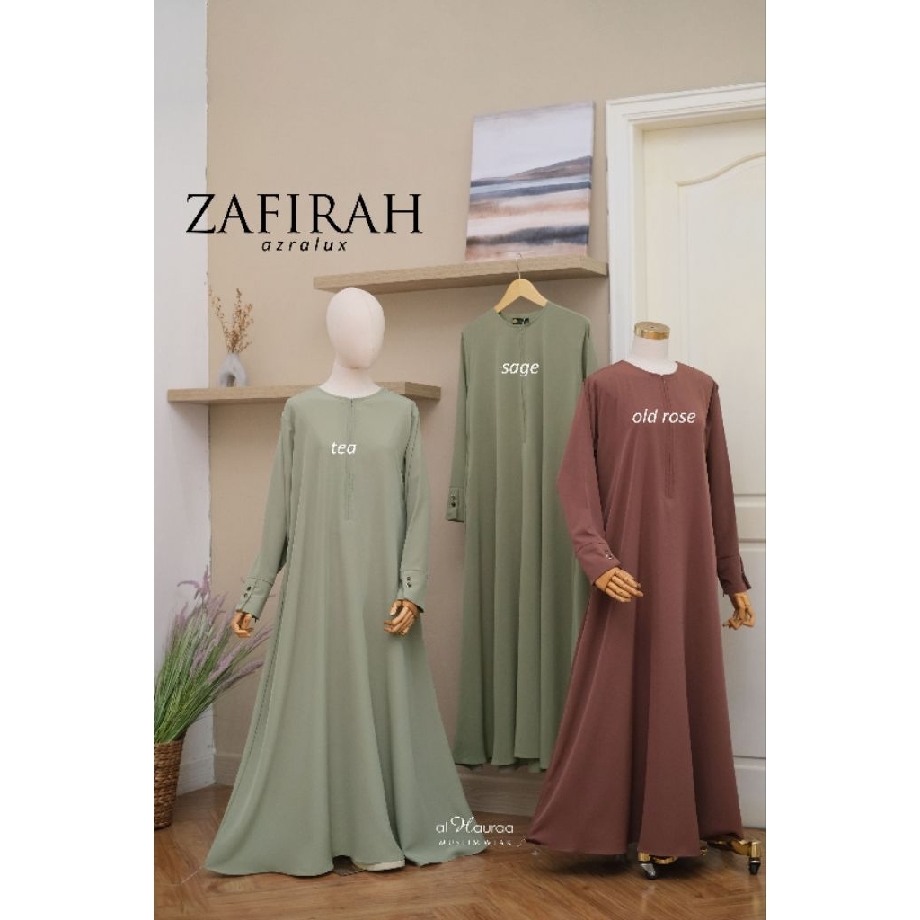 GAMIS ZAFIRAH BAHAN AZRALUX / GAMIS DAILY BUSUI BUMIL ORI BY ALHAURAA (ADA SIZE JUMBO)
