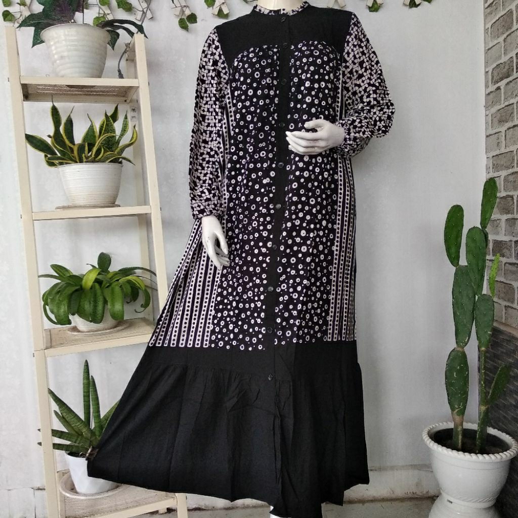 Daster Putri Diana ORI Pekalongan (Ld120,pb138) Gamis Jumbo Kain Santung Premium