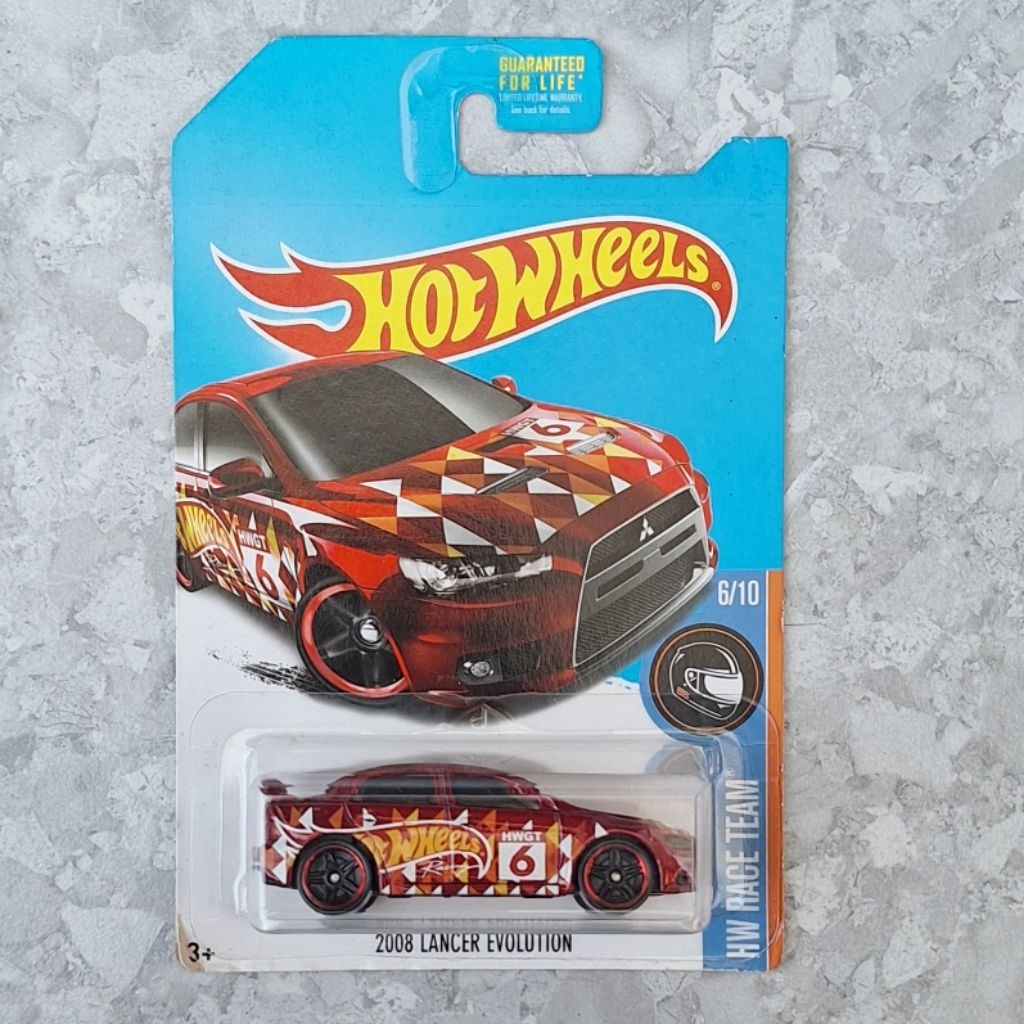 Hot Wheels Mitsubishi 2008 Lancer Evolution merah HW Race Team