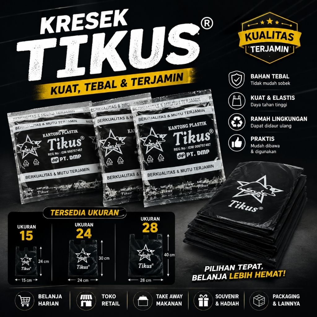 [JJP] kresek hitam tikus / kresek hitam kecil Dan tanggung