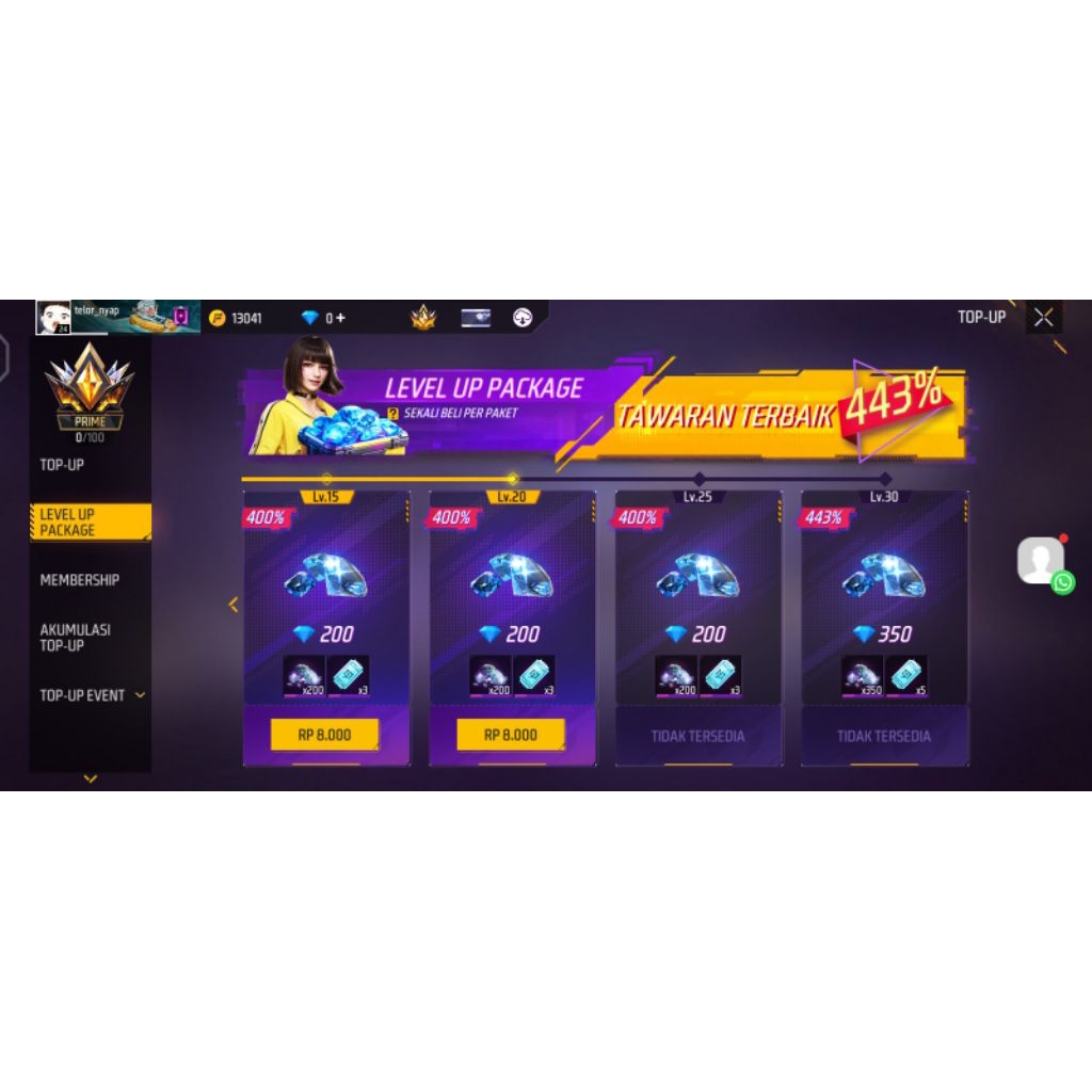 Akun Free Fire Murah