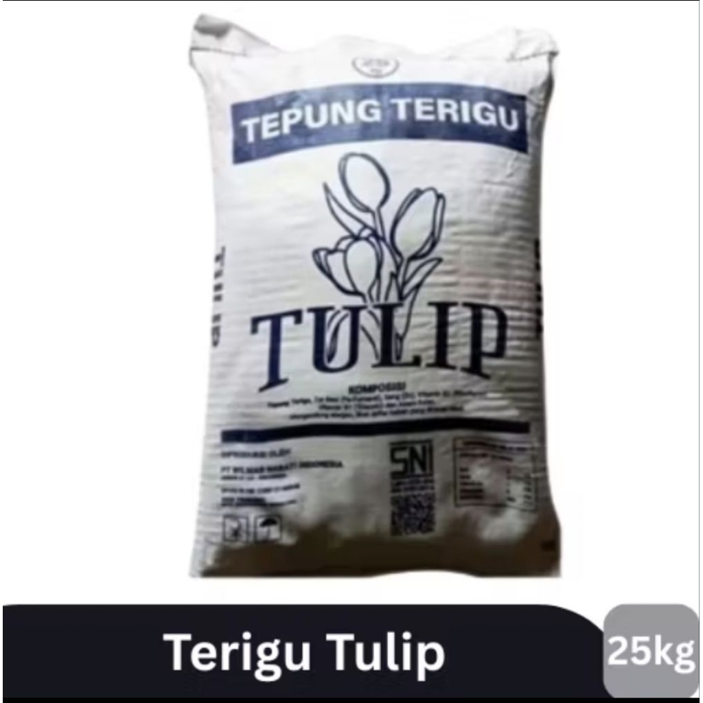 1 SAK TEPUNG TERIGU TULIP 25 KG