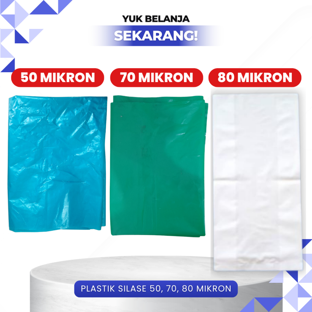 PLASTIK SILASE -  Plastik Silase Fermentasi Pakan Ternak 50 Dan 70 Mikron.