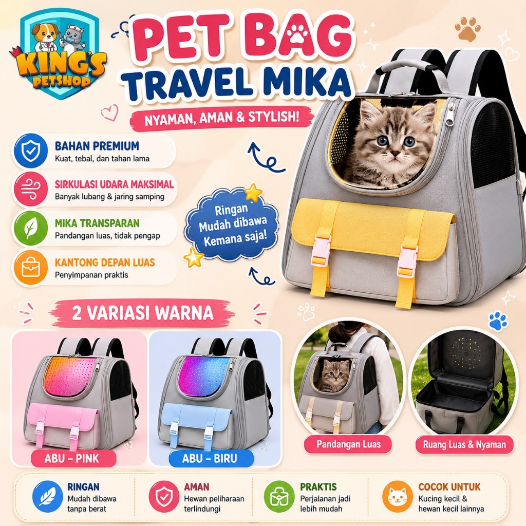 Tas untuk Hewan / Tas Traveling / Pet Bag Travel Mika