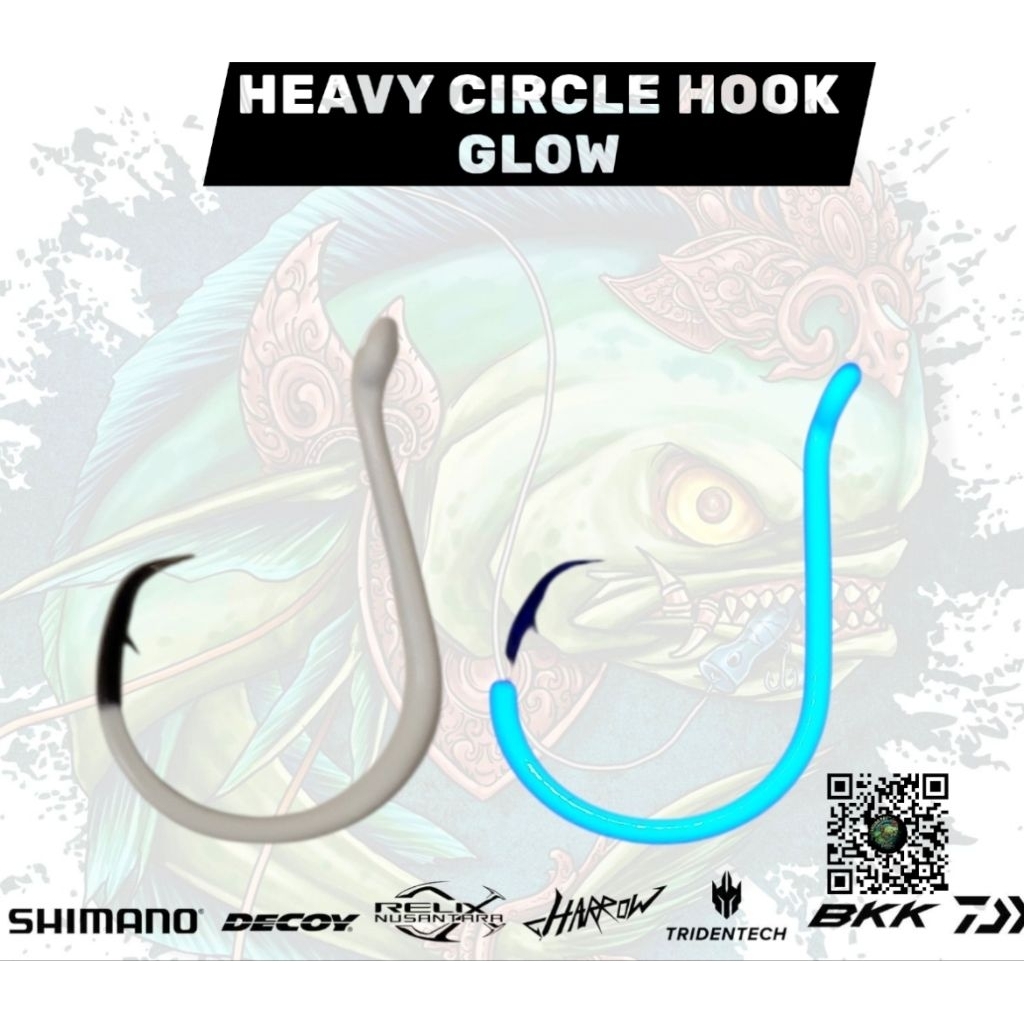 BKK HEAVY CIRCLE HOOK GLOW 25pcs dan 50pcs