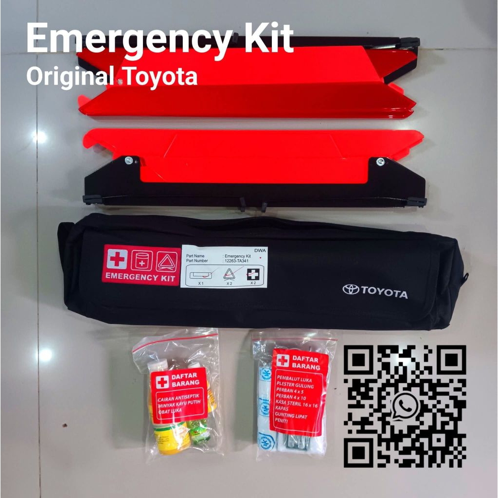 Emergency Kit Segitiga Pengaman Toyota Original Asli