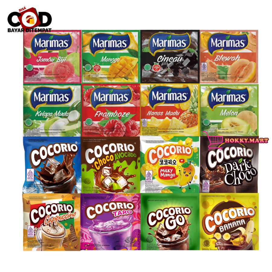 (HOKKY)Cocorio Marimas Renceng isi 10pcs x 6gr Minuman Rasa Buah Segar Coklat Cappucino Kopi Chocori
