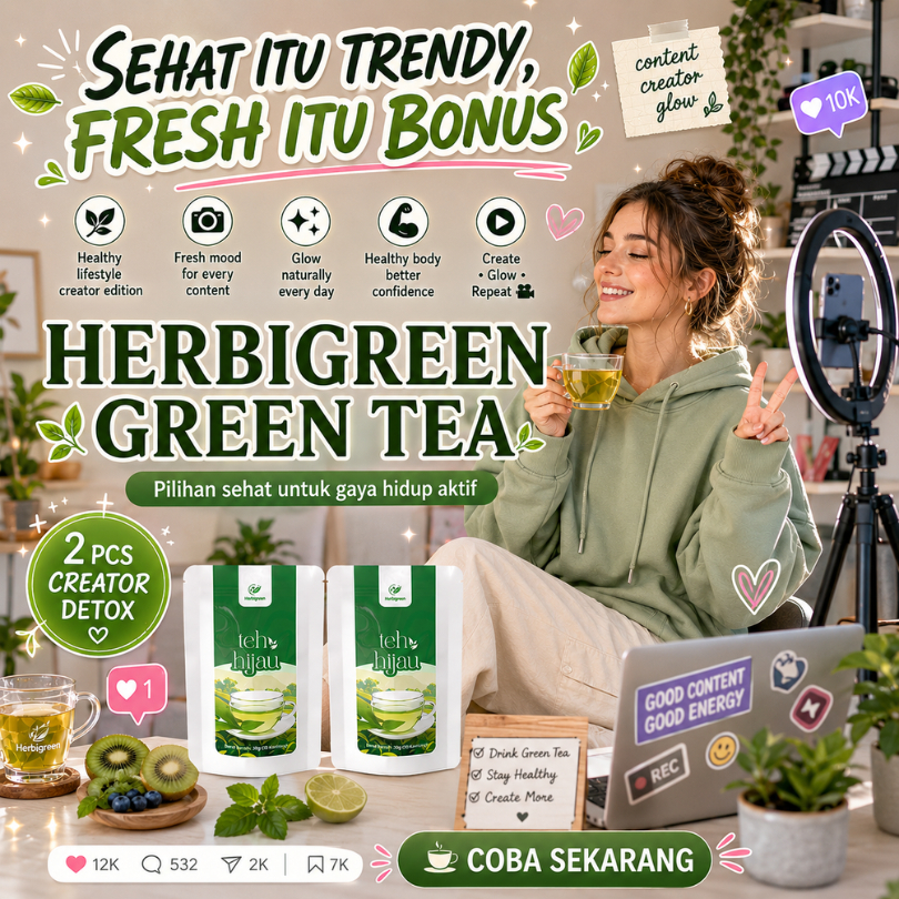 NO.1 TEH HIJAU DIET PELANGSING HERBIGREEN JSR TEH / DETOX RESEP SEHAT JSR / RAMUAN JSR / JSR DETOX /