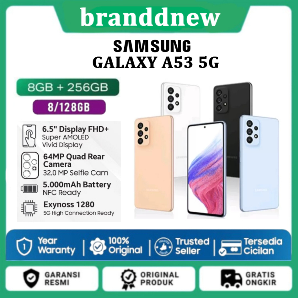 HP SAMSUNG A53 5G 8GB/256GB GARANSI RESMI DAN EXTRA BONUS