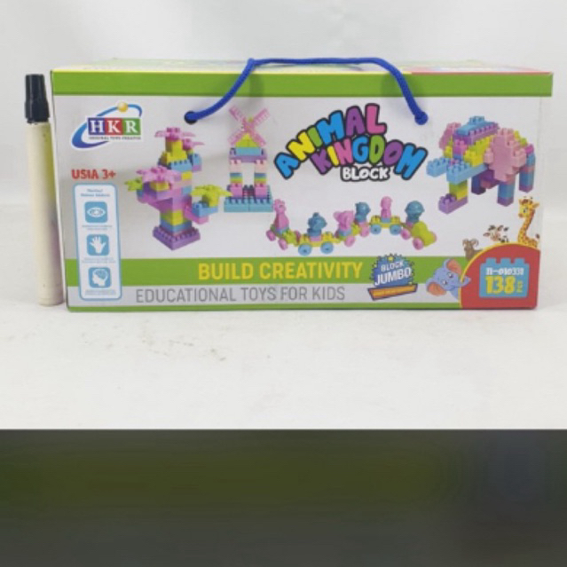 Mainan Balok Susun LEGO DIY Bricks 280 Pcs - Warna Cerah, Aman untuk Anak, Latihan Sensorik