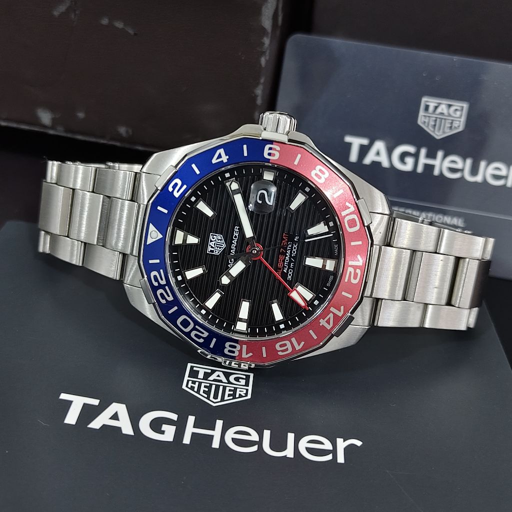 Tag Heuer Aquaracer 300M WAY201F Cailbre 7 GMT Pepsi 43mm
