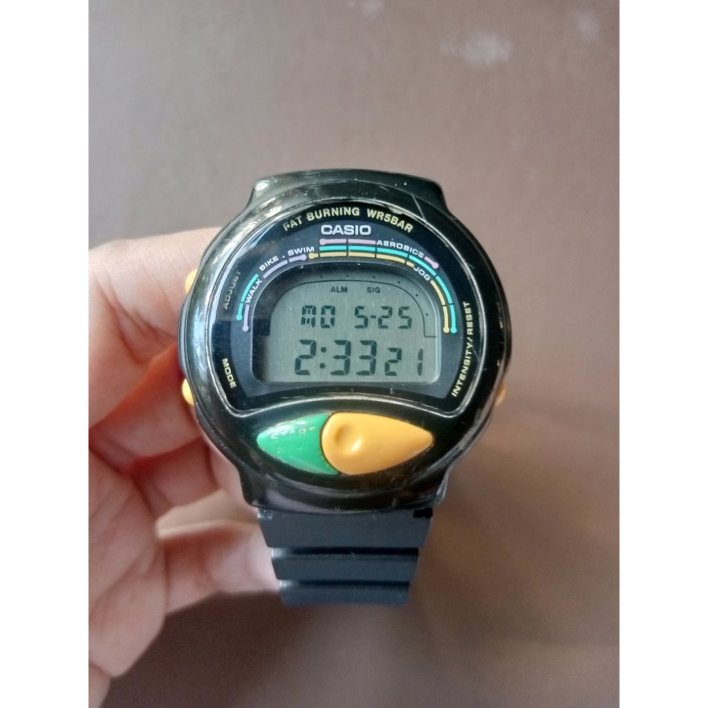 Vintage Casio FBR-10W Digital Fitness Watch